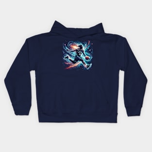 Cosmic Crossover: Where Hoops Meet the Universe Kids Hoodie